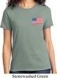 US Flag Pocket Print Ladies Shirt