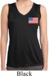 US Flag Pocket Print Ladies Sleeveless Moisture Wicking Shirt