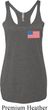 US Flag Pocket Print Ladies Tri Blend Racerback Tank Top