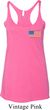 US Flag Pocket Print Ladies Tri Blend Racerback Tank Top