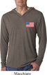 US Flag Pocket Print Lightweight Hoodie Shirt