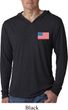 US Flag Pocket Print Lightweight Hoodie Shirt