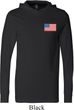 US Flag Pocket Print Lightweight Hoodie Tee