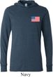 US Flag Pocket Print Lightweight Hoodie Tee