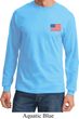 US Flag Pocket Print Long Sleeve Shirt