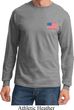 US Flag Pocket Print Long Sleeve Shirt