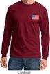 US Flag Pocket Print Long Sleeve Shirt