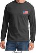 US Flag Pocket Print Long Sleeve Shirt