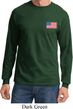 US Flag Pocket Print Long Sleeve Shirt