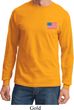 US Flag Pocket Print Long Sleeve Shirt
