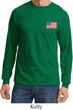 US Flag Pocket Print Long Sleeve Shirt