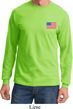 US Flag Pocket Print Long Sleeve Shirt