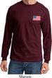 US Flag Pocket Print Long Sleeve Shirt