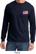 US Flag Pocket Print Long Sleeve Shirt