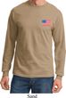 US Flag Pocket Print Long Sleeve Shirt