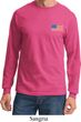 US Flag Pocket Print Long Sleeve Shirt