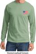 US Flag Pocket Print Long Sleeve Shirt