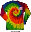 US Flag Pocket Print Long Sleeve Tie Dye Shirt