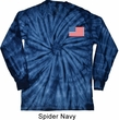 US Flag Pocket Print Long Sleeve Tie Dye Shirt