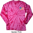 US Flag Pocket Print Long Sleeve Tie Dye Shirt