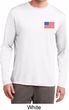 US Flag Pocket Print Mens Dry Wicking Long Sleeve Shirt