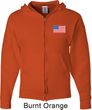 US Flag Pocket Print Mens Full Zip Hoodie