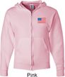 US Flag Pocket Print Mens Full Zip Hoodie