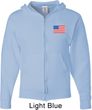 US Flag Pocket Print Mens Full Zip Hoodie