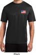 US Flag Pocket Print Mens Moisture Wicking Shirt