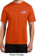 US Flag Pocket Print Mens Moisture Wicking Shirt