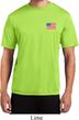 US Flag Pocket Print Mens Moisture Wicking Shirt