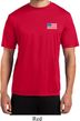 US Flag Pocket Print Mens Moisture Wicking Shirt