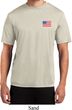 US Flag Pocket Print Mens Moisture Wicking Shirt
