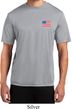 US Flag Pocket Print Mens Moisture Wicking Shirt