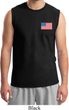 US Flag Pocket Print Mens Muscle Shirt