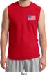 US Flag Pocket Print Mens Muscle Shirt