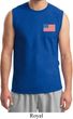 US Flag Pocket Print Mens Muscle Shirt