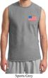 US Flag Pocket Print Mens Muscle Shirt
