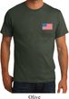 US Flag Pocket Print Mens Organic Shirt