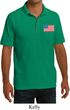 US Flag Pocket Print Mens Pique Polo Shirt