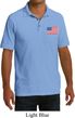 US Flag Pocket Print Mens Pique Polo Shirt