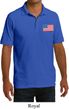 US Flag Pocket Print Mens Pique Polo Shirt