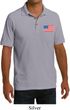 US Flag Pocket Print Mens Pique Polo Shirt