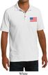 US Flag Pocket Print Mens Pique Polo Shirt