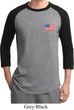 US Flag Pocket Print Mens Raglan Shirt