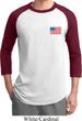 US Flag Pocket Print Mens Raglan Shirt