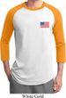 US Flag Pocket Print Mens Raglan Shirt
