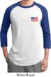US Flag Pocket Print Mens Raglan Shirt