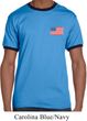 US Flag Pocket Print Mens Ringer Shirt