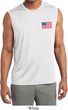 US Flag Pocket Print Mens Sleeveless Moisture Wicking Shirt